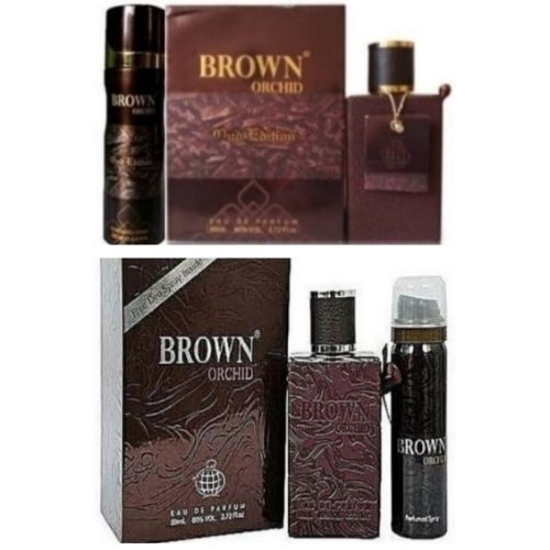 Fragrance world Brown Orchid (Oud Edition) & Brown Orchid perfumes 2pcs